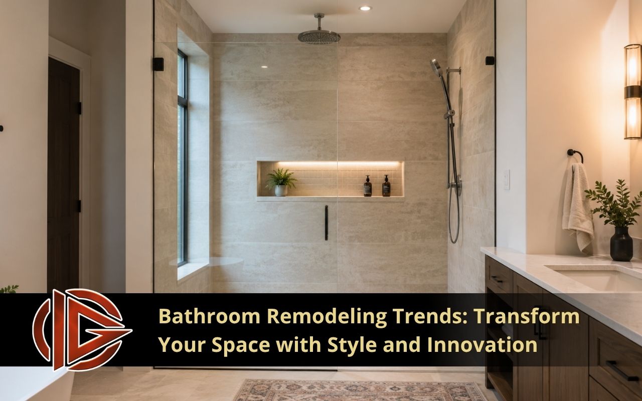 Modern shower design showing current bathroom remodeling trends