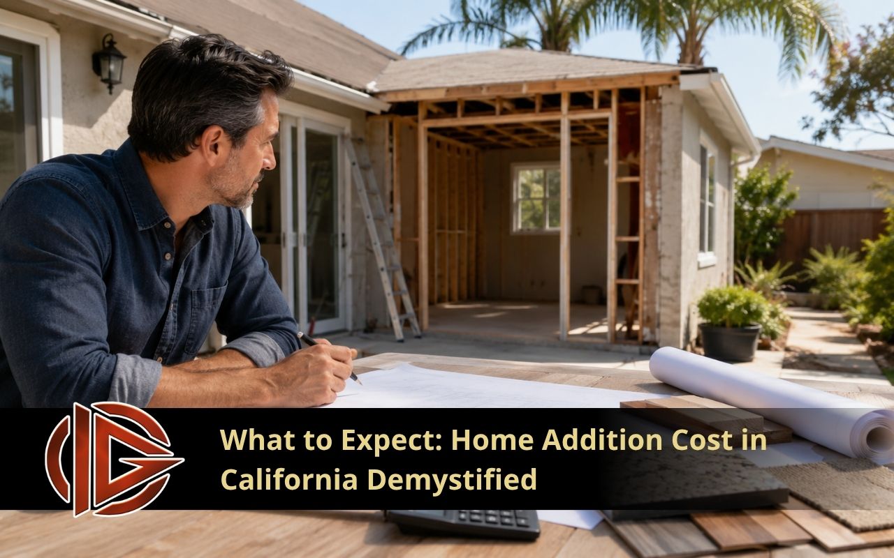 Home addition cost in California planning for a new room