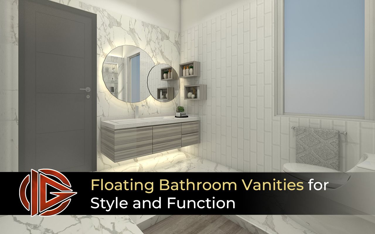 Vanity lighting ideas for floating bathroom vanities using under-cabinet LEDs