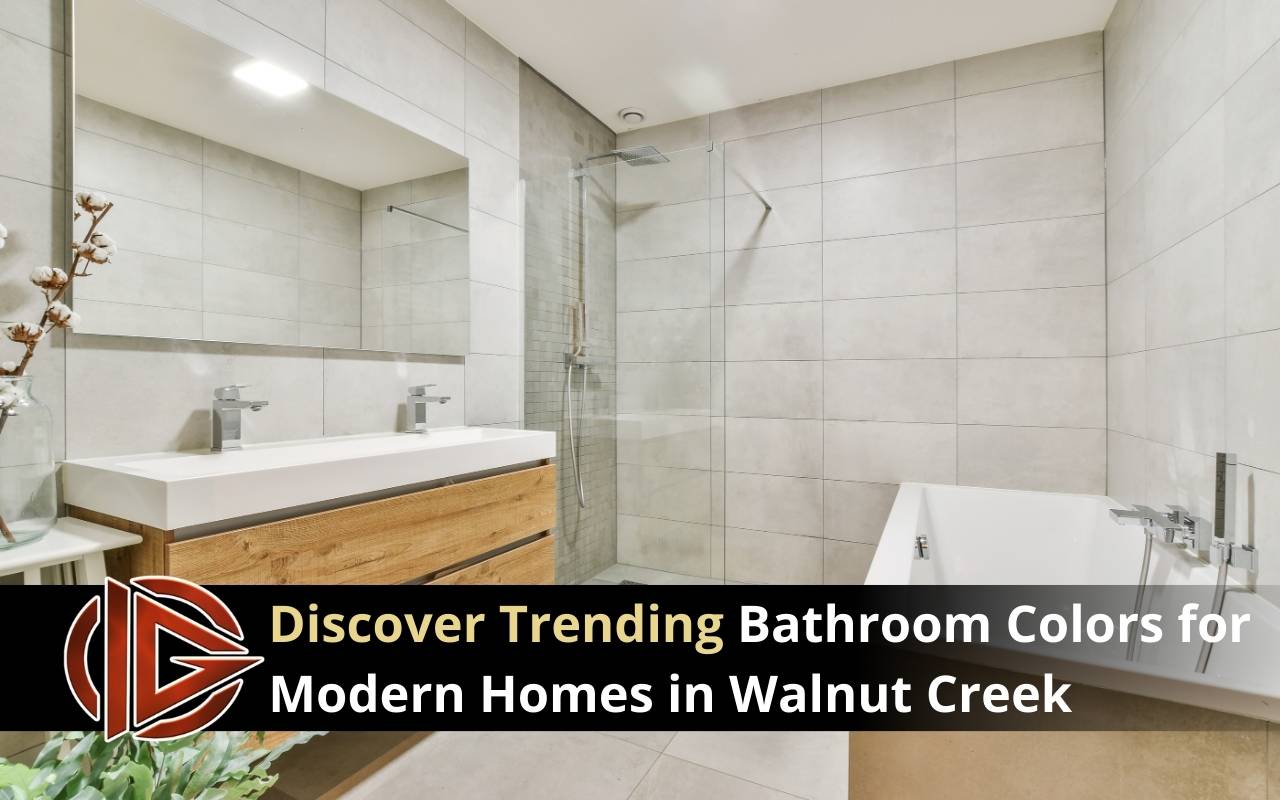 odern gray bathroom in Walnut Creek with sleek fixtures and spa-inspired design