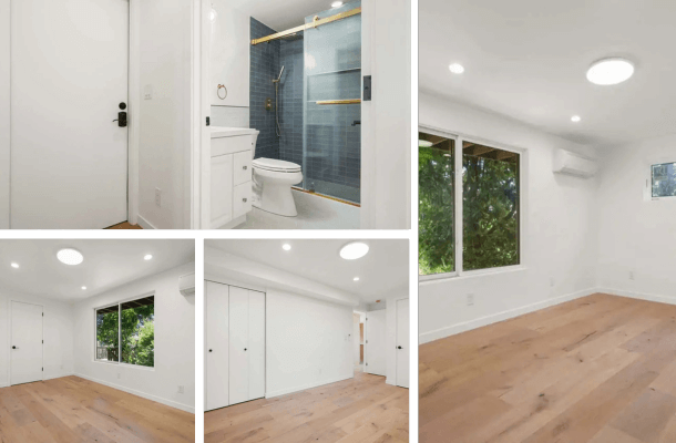 Homeowner reviewing ADU permits in Fremont, California, with contractor