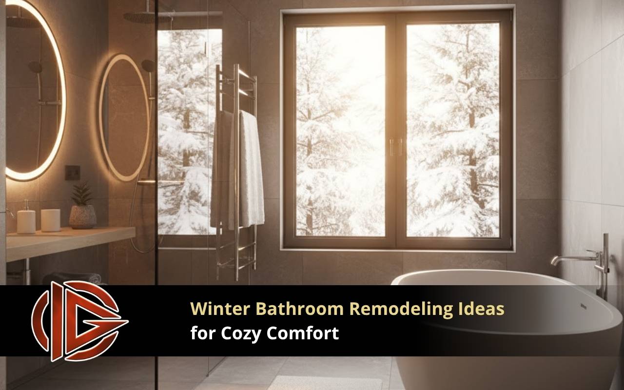 Heated floors highlighting winter bathroom remodeling ideas with cozy tile