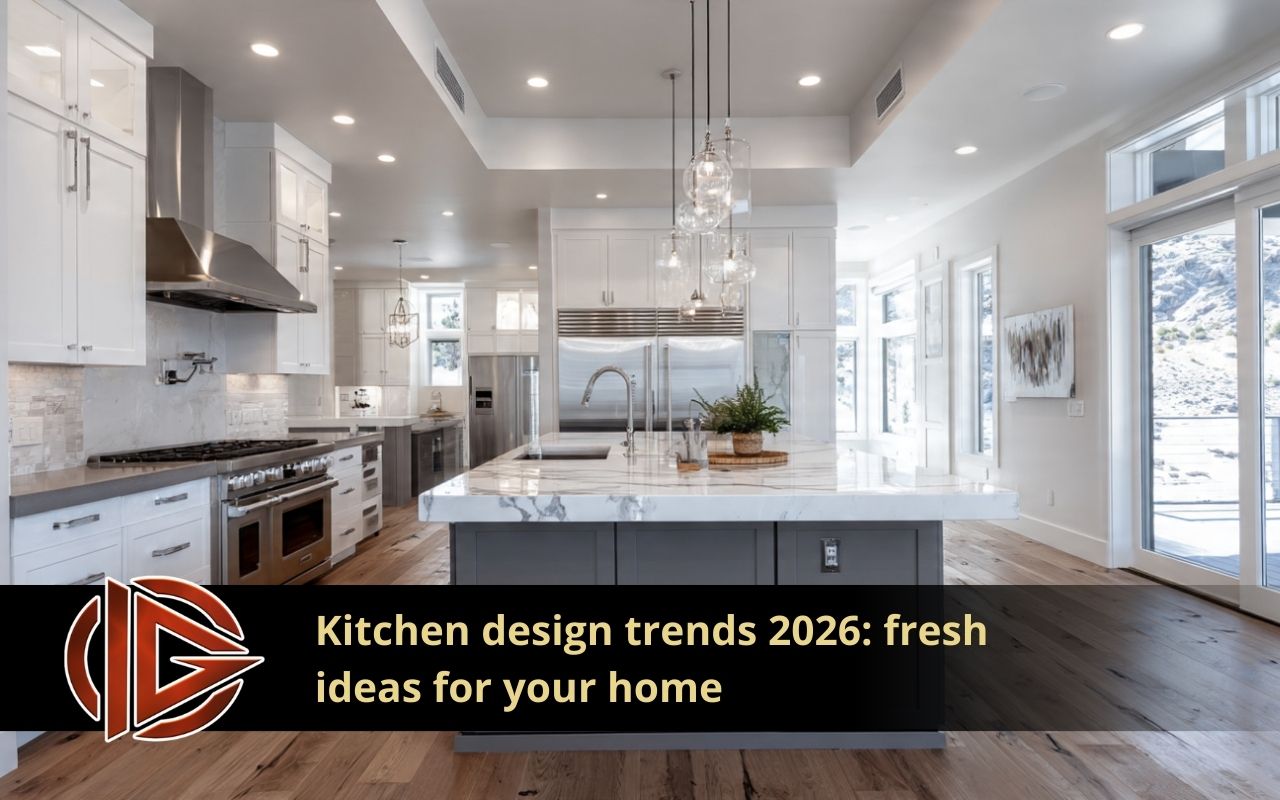 Kitchen design trends 2026 featuring modern kitchen layouts with a bright, open plan