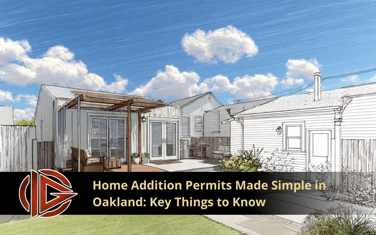 Home addition permits for Oakland plan review with drawings and site plan