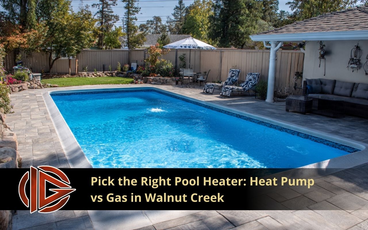 Best pool heater in Walnut Creek setup with efficient heating equipment