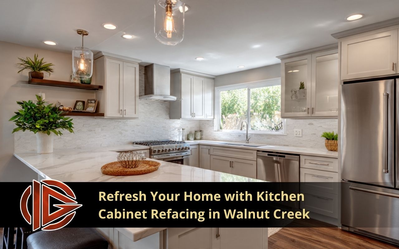 kitchen cabinet refacing in Walnut Creek with a clean modern look