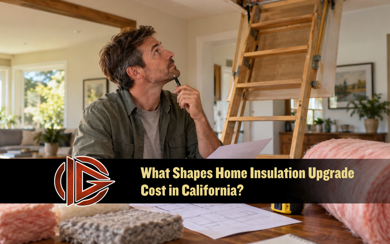 Home insulation upgrade cost in California planning for an attic insulation project