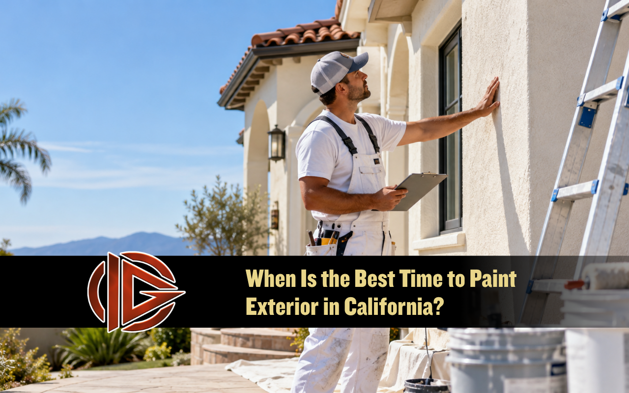 Best time to paint exterior in California based on dry weather and surface conditions